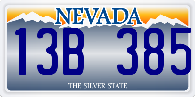 NV license plate 13B385