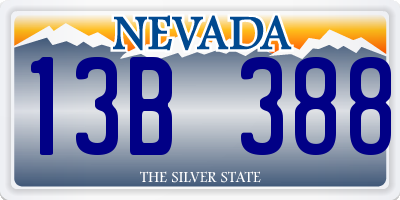 NV license plate 13B388