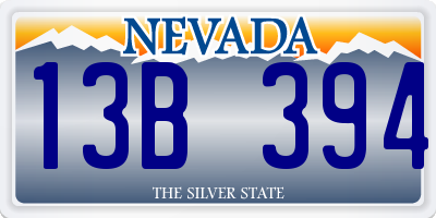 NV license plate 13B394