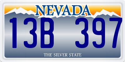 NV license plate 13B397
