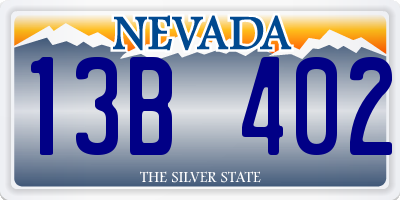 NV license plate 13B402