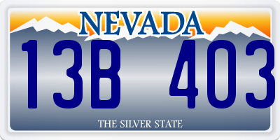 NV license plate 13B403