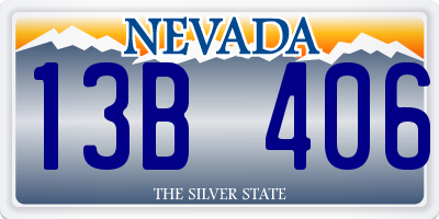 NV license plate 13B406