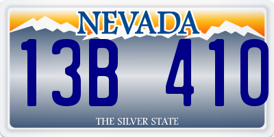 NV license plate 13B410
