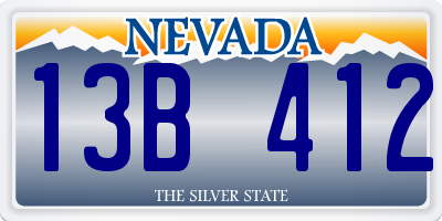 NV license plate 13B412