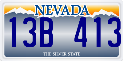 NV license plate 13B413