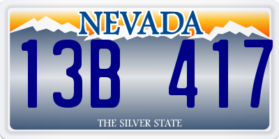 NV license plate 13B417