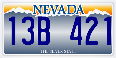 NV license plate 13B421