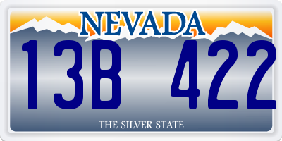 NV license plate 13B422