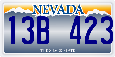 NV license plate 13B423