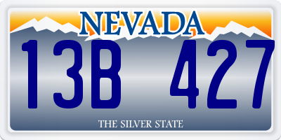 NV license plate 13B427