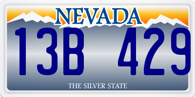 NV license plate 13B429