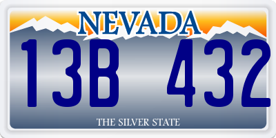 NV license plate 13B432