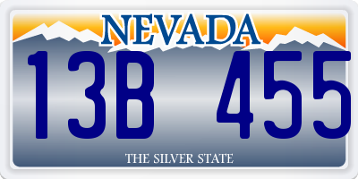 NV license plate 13B455
