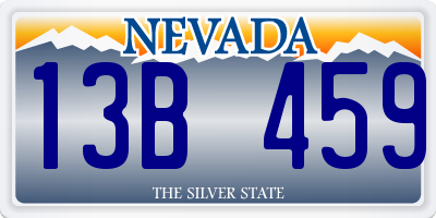 NV license plate 13B459
