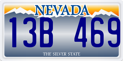 NV license plate 13B469