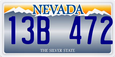 NV license plate 13B472