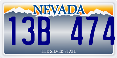 NV license plate 13B474