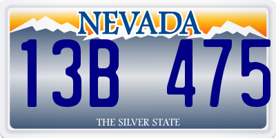 NV license plate 13B475