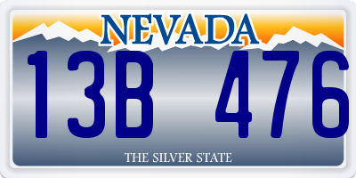 NV license plate 13B476