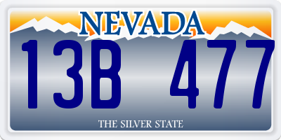 NV license plate 13B477