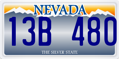 NV license plate 13B480