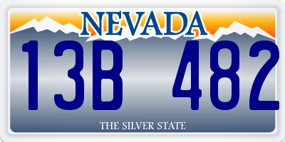 NV license plate 13B482