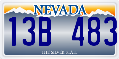 NV license plate 13B483