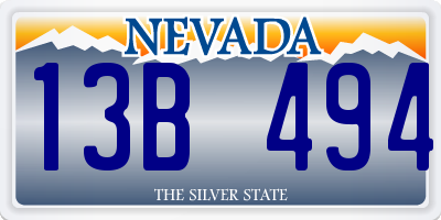 NV license plate 13B494