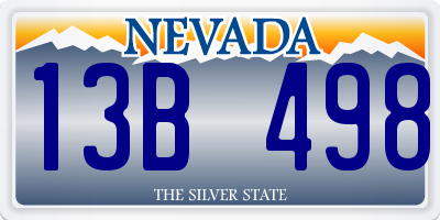 NV license plate 13B498