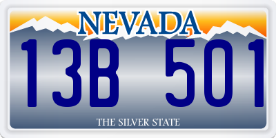 NV license plate 13B501