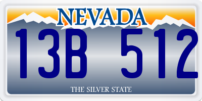 NV license plate 13B512