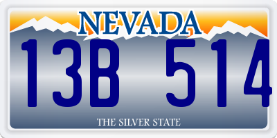 NV license plate 13B514