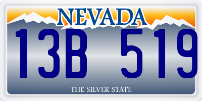 NV license plate 13B519