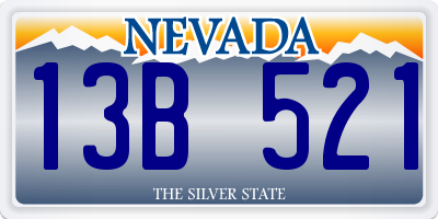 NV license plate 13B521