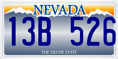 NV license plate 13B526