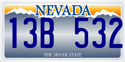 NV license plate 13B532