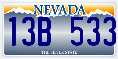 NV license plate 13B533