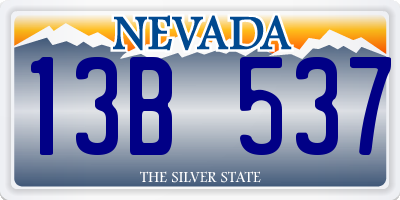 NV license plate 13B537