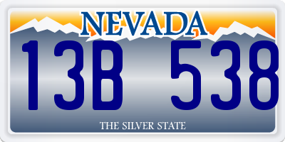 NV license plate 13B538