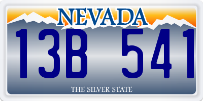 NV license plate 13B541
