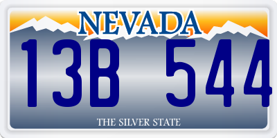 NV license plate 13B544