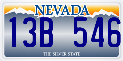 NV license plate 13B546