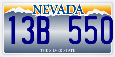 NV license plate 13B550