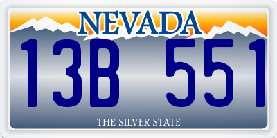 NV license plate 13B551