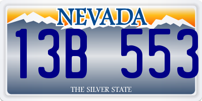 NV license plate 13B553