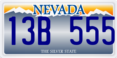 NV license plate 13B555