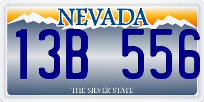 NV license plate 13B556