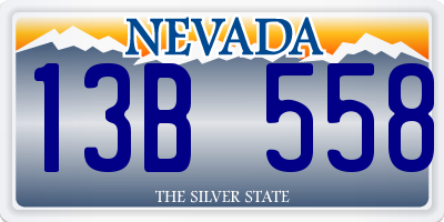NV license plate 13B558