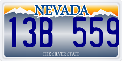 NV license plate 13B559